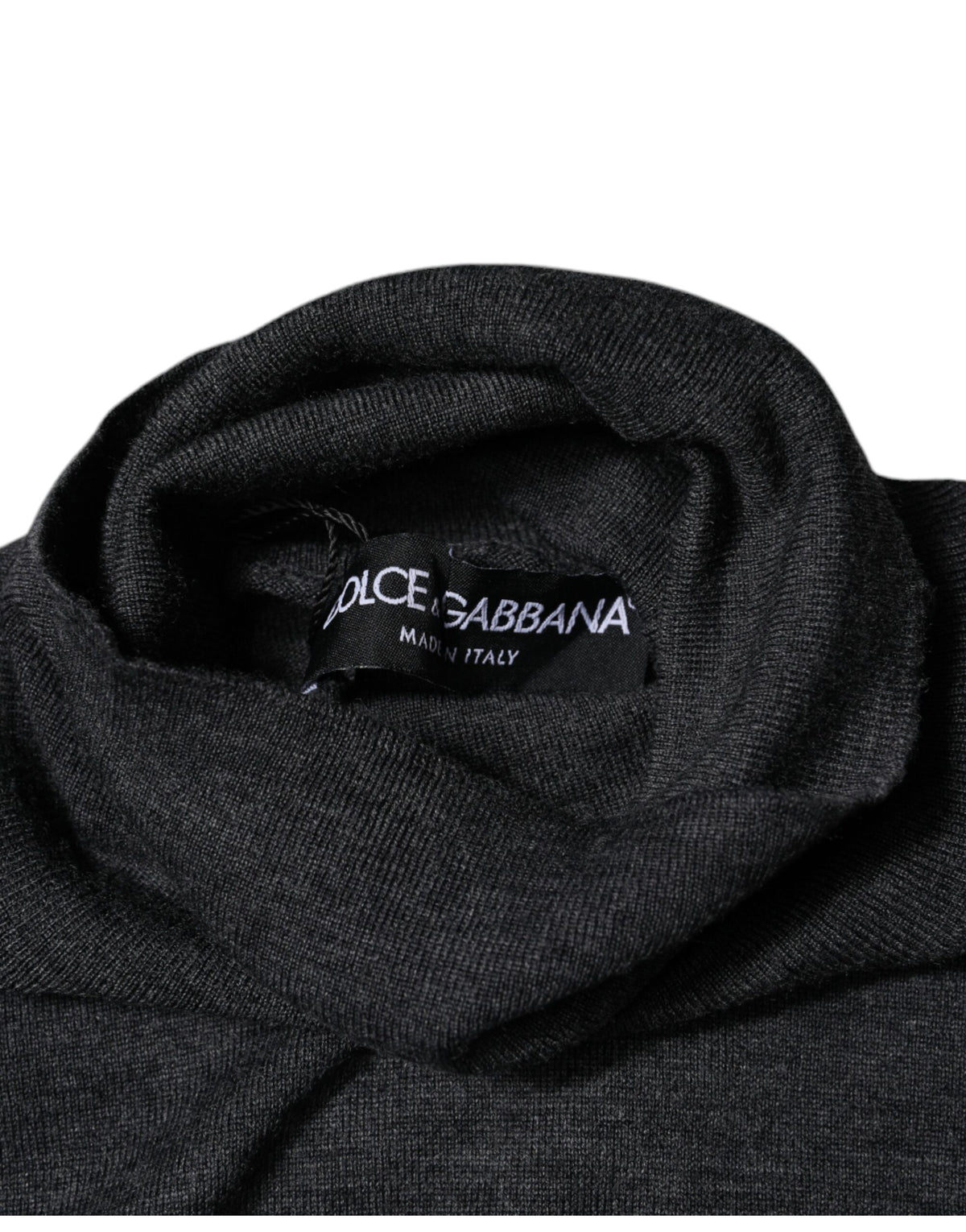 Dolce & Gabbana Men's Regular Fit Turtleneck Virgin Wool Sweater - Gray