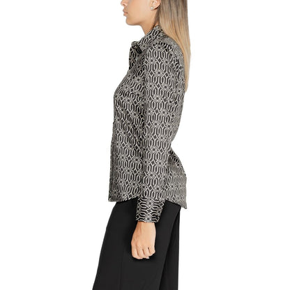 Shirt by Rinascimento for women in polyester black showcases a sublime silhouette, artfully detailed with a sublime and for a sophisticated, sublime finish.