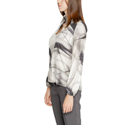 Shirt by Rinascimento for women in viscose gray showcases a sublime silhouette, artfully detailed with a sublime and for a sophisticated, sublime finish.