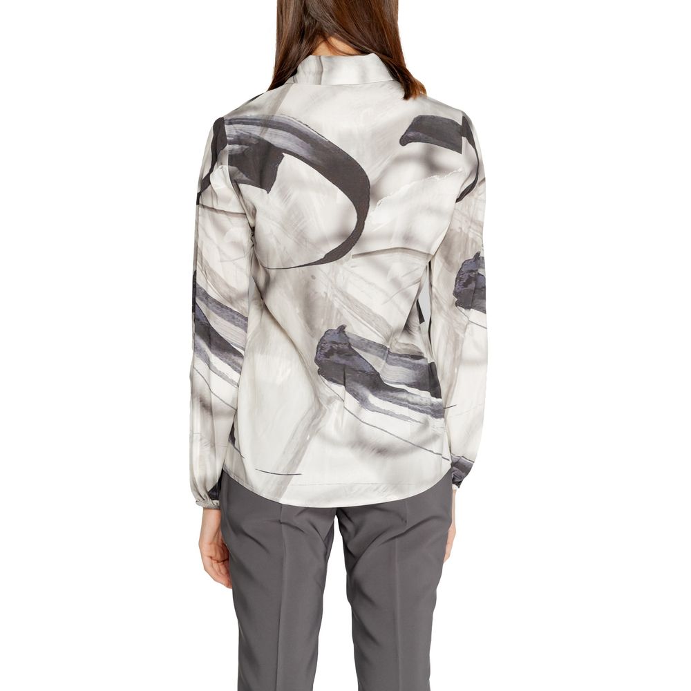 Shirt by Rinascimento for women in viscose gray showcases a sharp silhouette, elegantly detailed with a sharp and sharp .