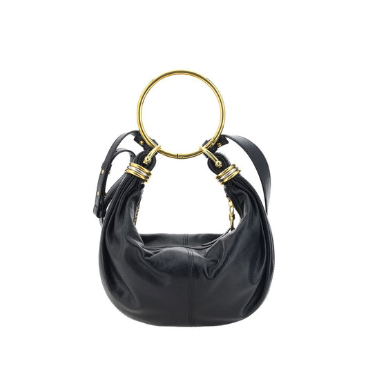 Chloé Black Leather Bracelet Handbag