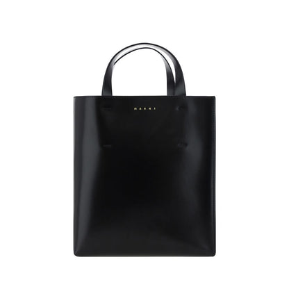 Black Calfskin Museo Handbag by Marni