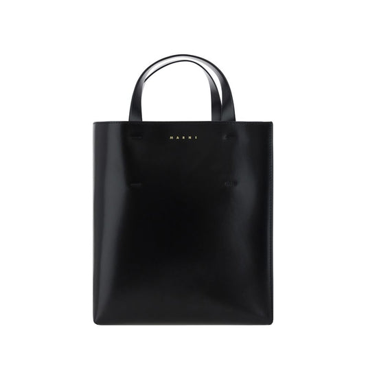 Black Calfskin Museo Handbag by Marni