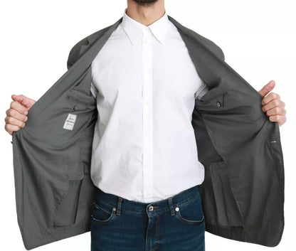 Dolce & Gabbana Men's Single Breasted Cotton Blazer - Gray