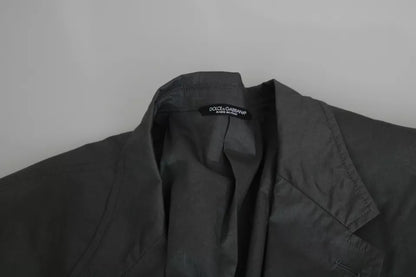 Dolce & Gabbana Men's Single Breasted Cotton Blazer - Gray
