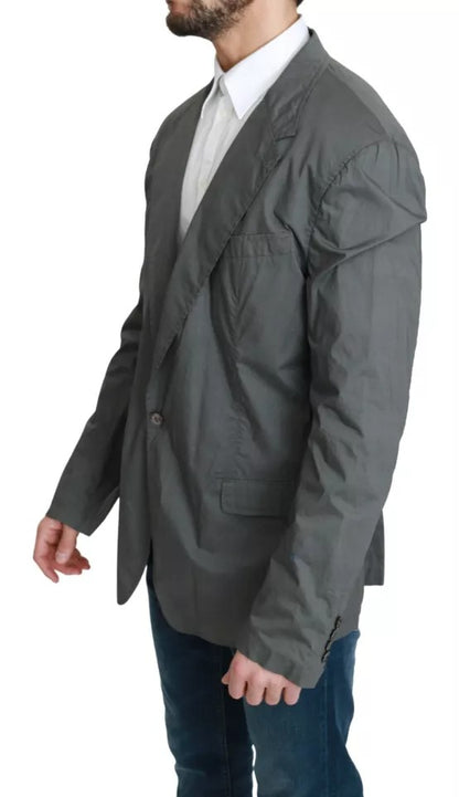 Dolce & Gabbana Men's Single Breasted Cotton Blazer - Gray