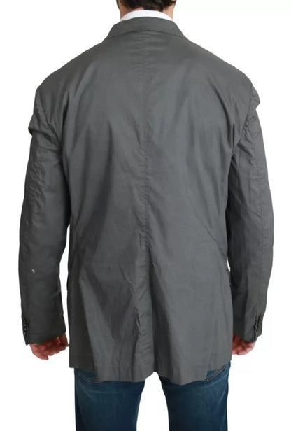 Dolce & Gabbana Men's Single Breasted Cotton Blazer - Gray