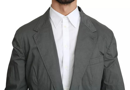 Dolce & Gabbana Men's Single Breasted Cotton Blazer - Gray