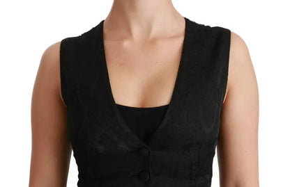 Dolce & Gabbana Women's Silk Nylon Polyester & Lace Vest - Black