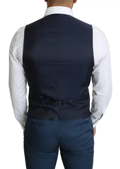 Dolce & Gabbana Men's Single Breasted Cotton Vest - Navy