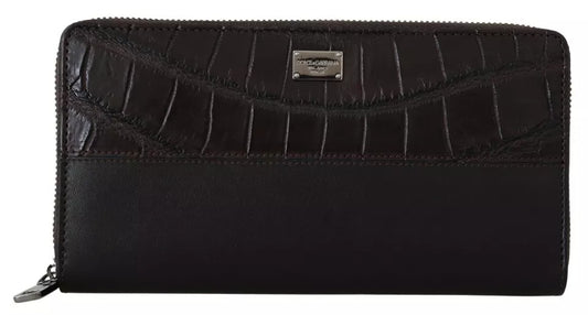 Dolce & Gabbana Exotic Leather Cardholder Wallet - Brown