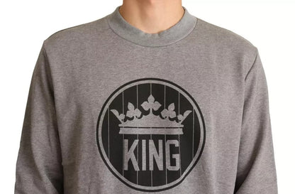 Dolce & Gabbana Men's Cotton Sweater - Gray Print