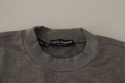 Dolce & Gabbana Men's Cotton Sweater - Gray Print