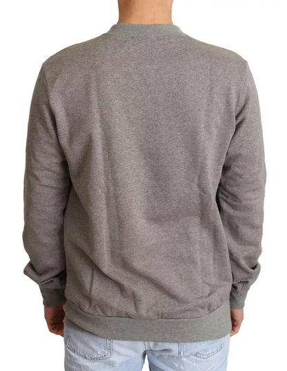 Dolce & Gabbana Men's Cotton Sweater - Gray Print