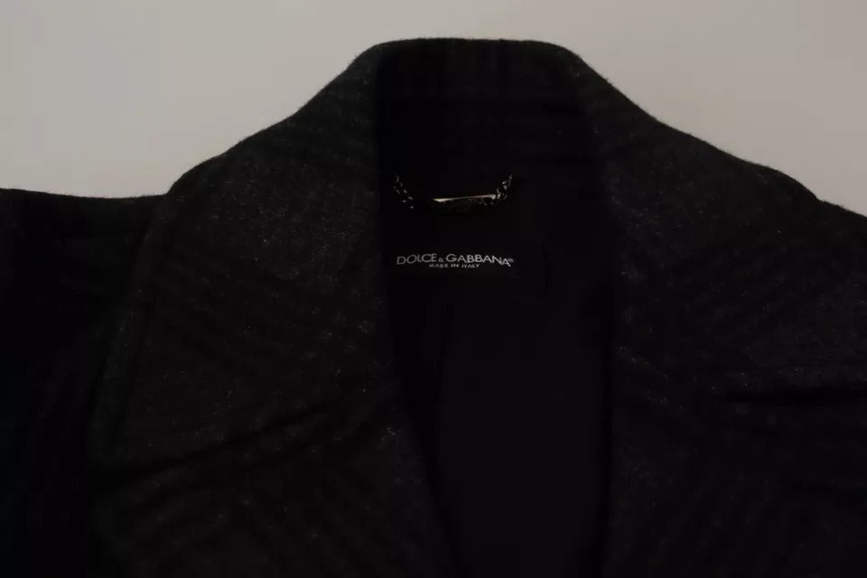 Dolce & Gabbana Men's Cotton Nylon Polyester & Wool Trench Coat - Black