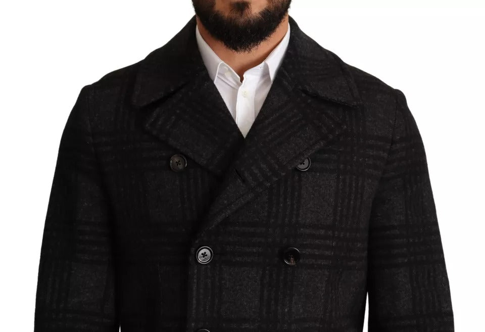 Dolce & Gabbana Men's Cotton Nylon Polyester & Wool Trench Coat - Black