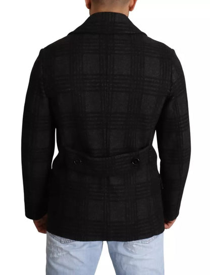 Dolce & Gabbana Men's Cotton Nylon Polyester & Wool Trench Coat - Black