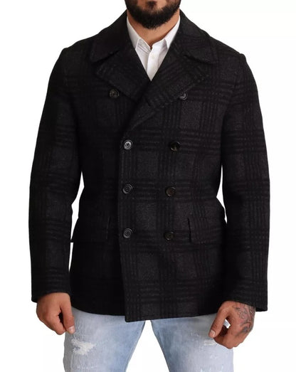 Dolce & Gabbana Men's Cotton Nylon Polyester & Wool Trench Coat - Black