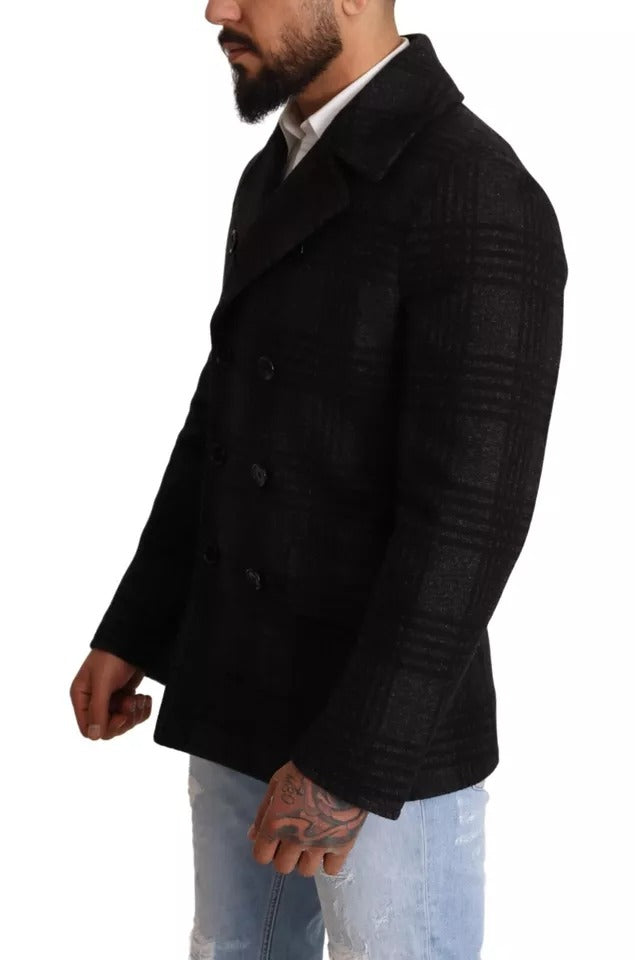 Dolce & Gabbana Men's Cotton Nylon Polyester & Wool Trench Coat - Black