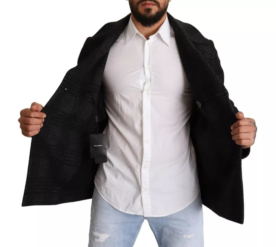 Dolce & Gabbana Men's Cotton Nylon Polyester & Wool Trench Coat - Black