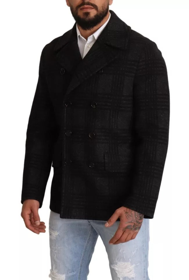 Dolce & Gabbana Men's Cotton Nylon Polyester & Wool Trench Coat - Black
