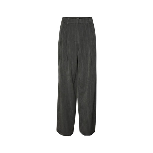 Vero Moda Dark Gray Polyester Wide Leg Pants