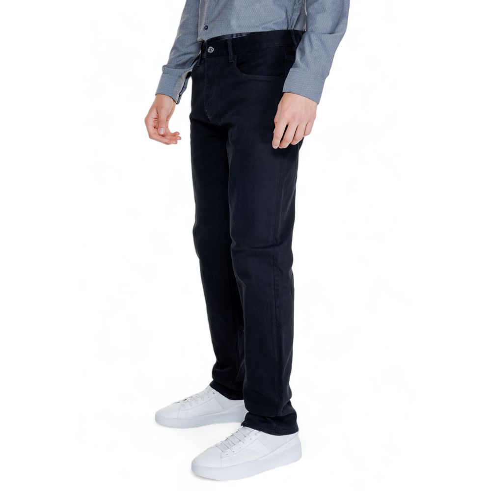 Armani Exchange Black Cotton Straight Jeans