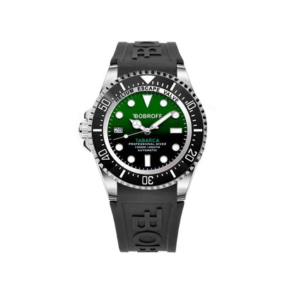 Bobroff BF0002IBFSTN Black Rubber Watch