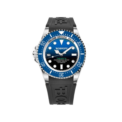 Bobroff BF0003IBABFSTN Silver & Black Men's Watch Automatic