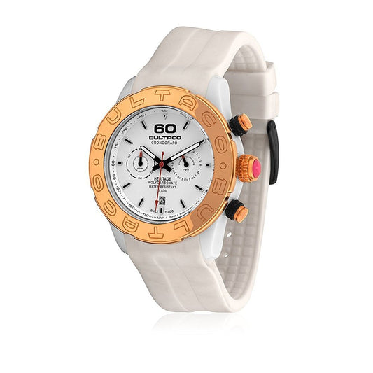 Bultaco White Rubber H1PW43CCW1 Ladies Watch