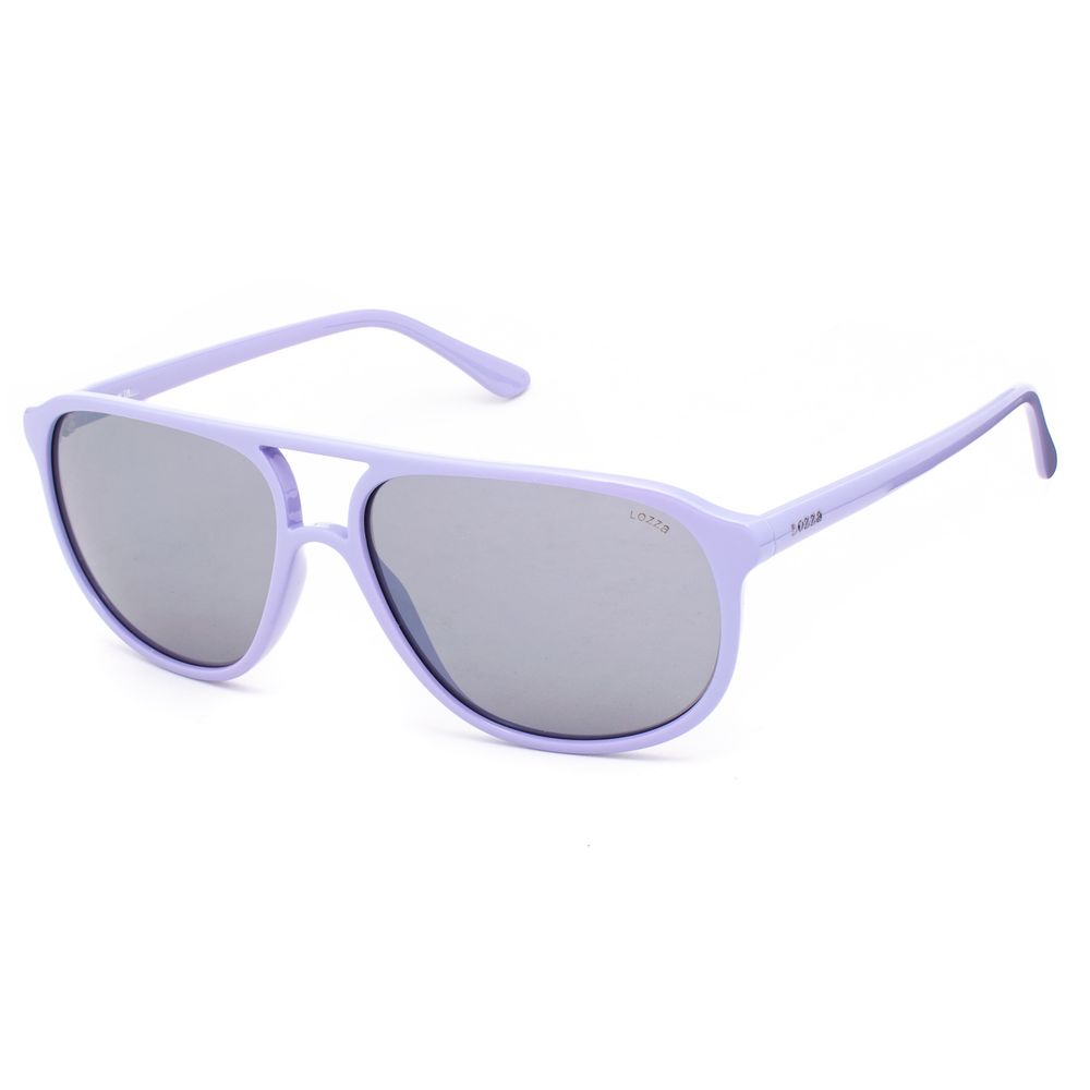 Lozza SL1872W5806T3 Beige Unisex Sunglasses with Mirrored Polarized Lens
