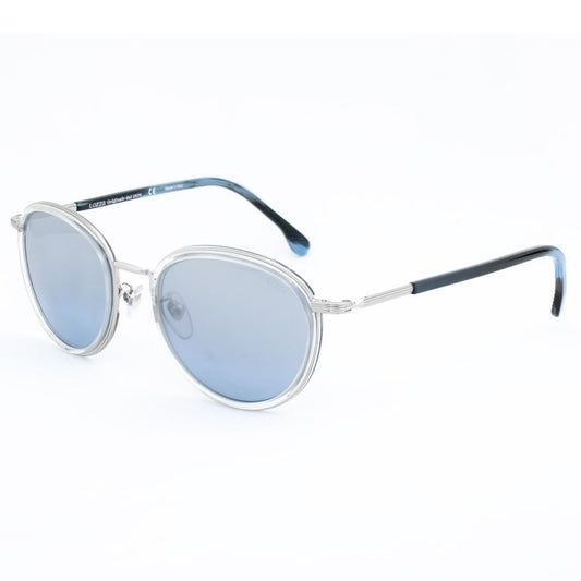 Lozza SL2254M579X Silver & Blue Unisex Sunglasses with Polarized Lens