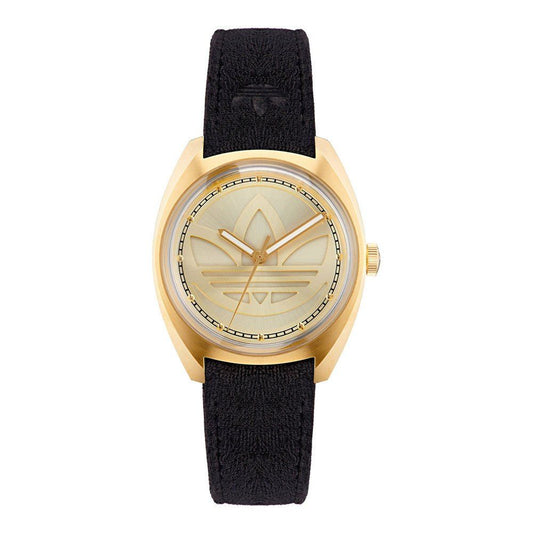 Adidas Black Leather AOFH22513 Ladies Watch