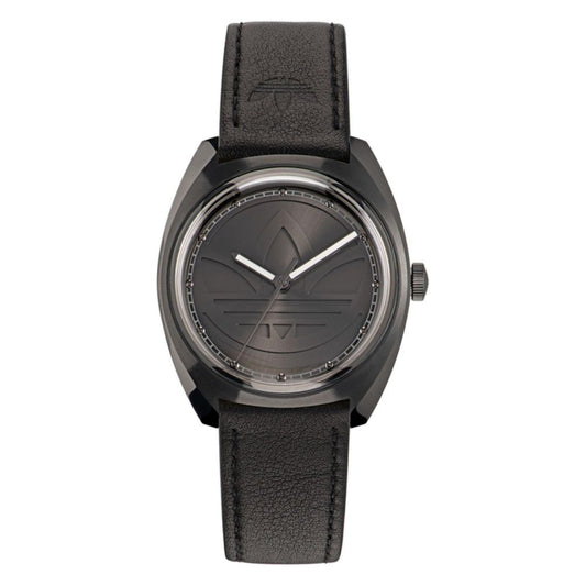 Adidas Black Leather AOFH22514 Ladies Watch