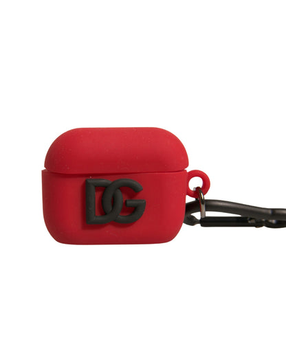 Dolce & Gabbana Rubber & Silicone Earbuds Carrying Case - Red