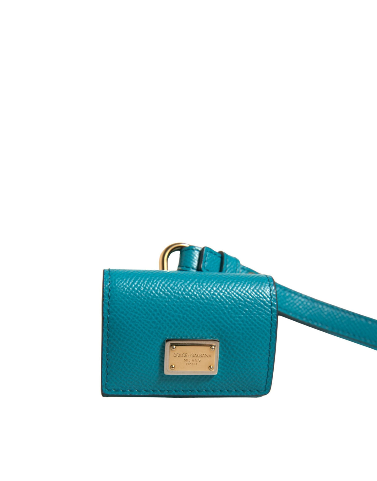 Dolce & Gabbana Leather & Metal Earbuds Carrying Case - Gold Green