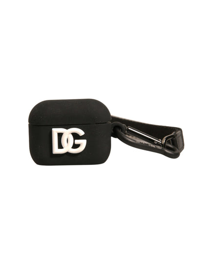 Dolce & Gabbana Rubber & Silicone Earbuds Carrying Case - Black