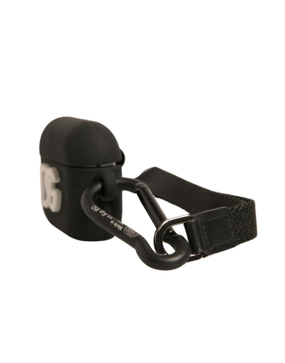 Dolce & Gabbana Rubber & Silicone Earbuds Carrying Case - Black