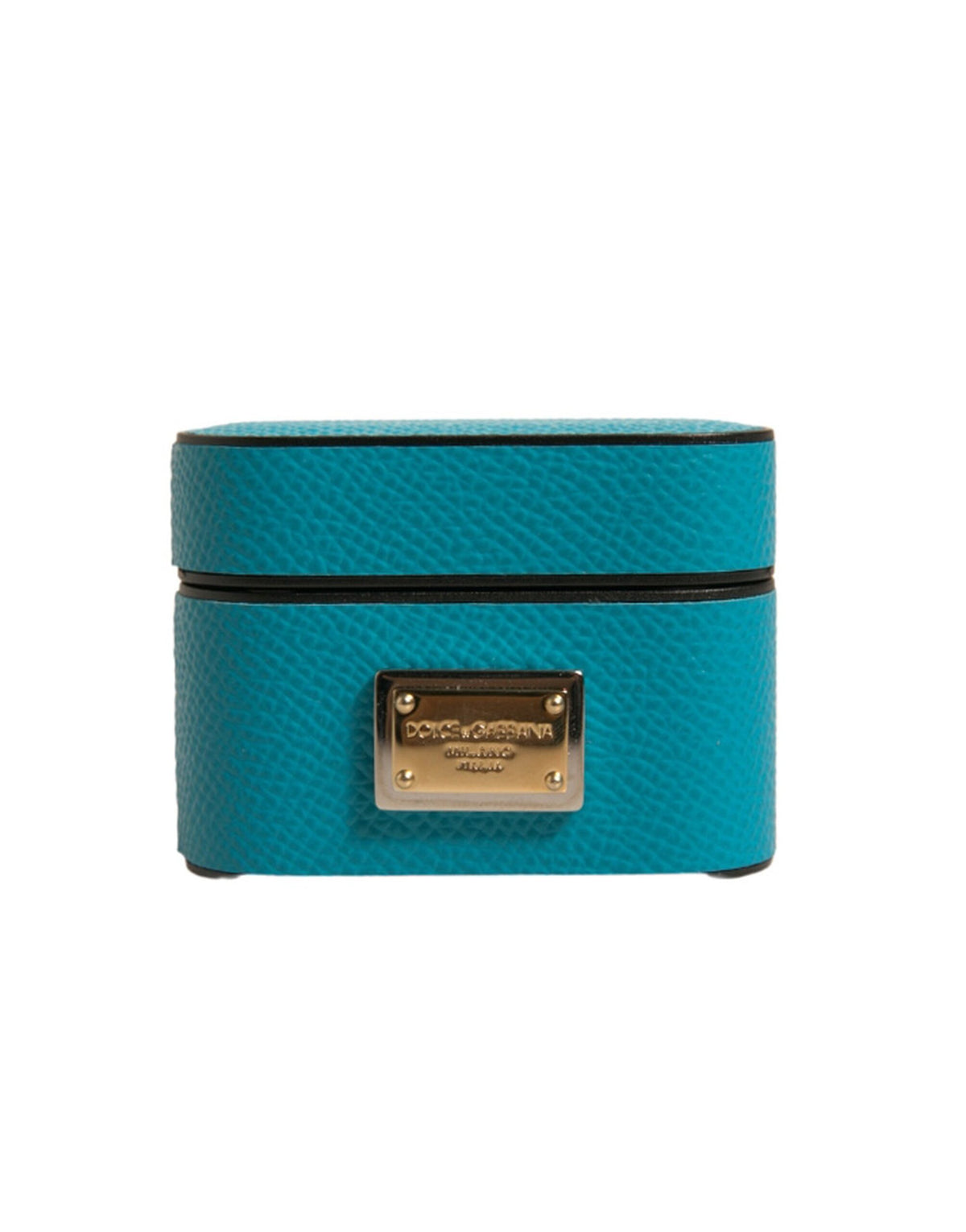 Dolce & Gabbana Leather & Metal Earbuds Carrying Case - Green
