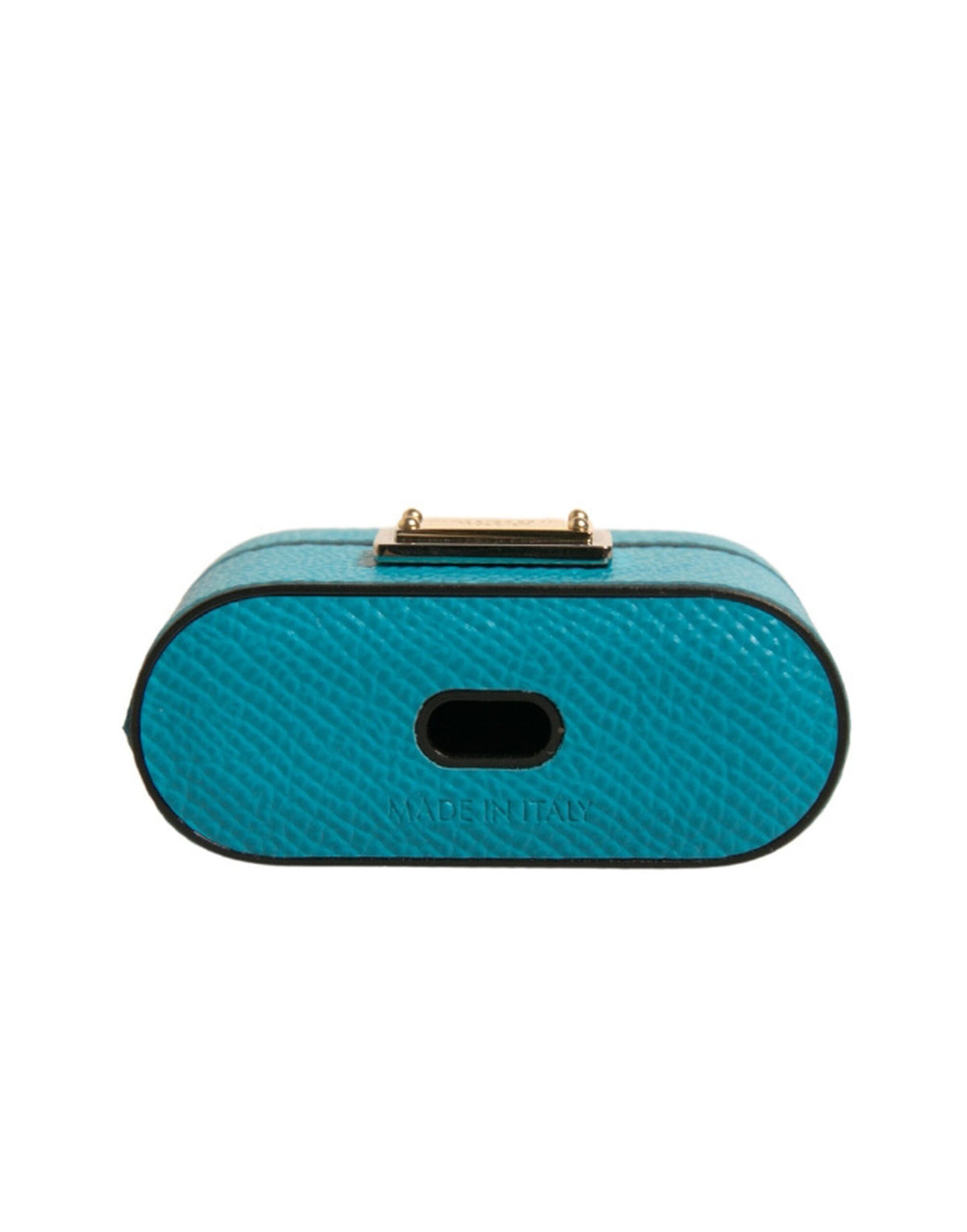 Dolce & Gabbana Leather & Metal Earbuds Carrying Case - Green