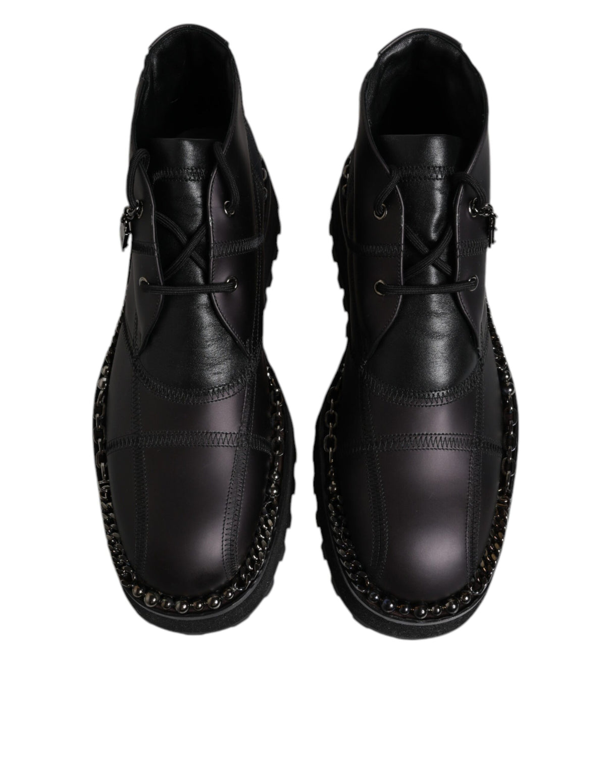Dolce & Gabbana Men's Leather & Rubber Lace-Up Ankle Boots - Black