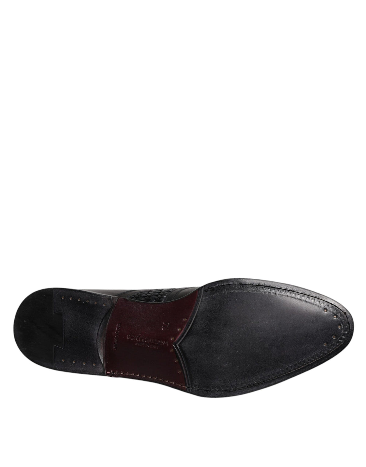 Dolce & Gabbana Men's Goatskin Leather & Viscose Derby Lace-Up Shoes - Black