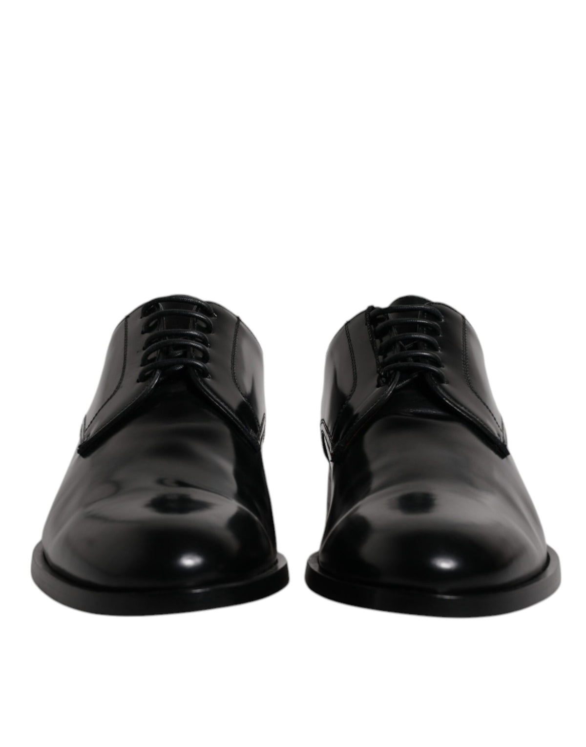 Dolce & Gabbana Men's Calfskin Leather Derby Lace-Up Shoes - Black