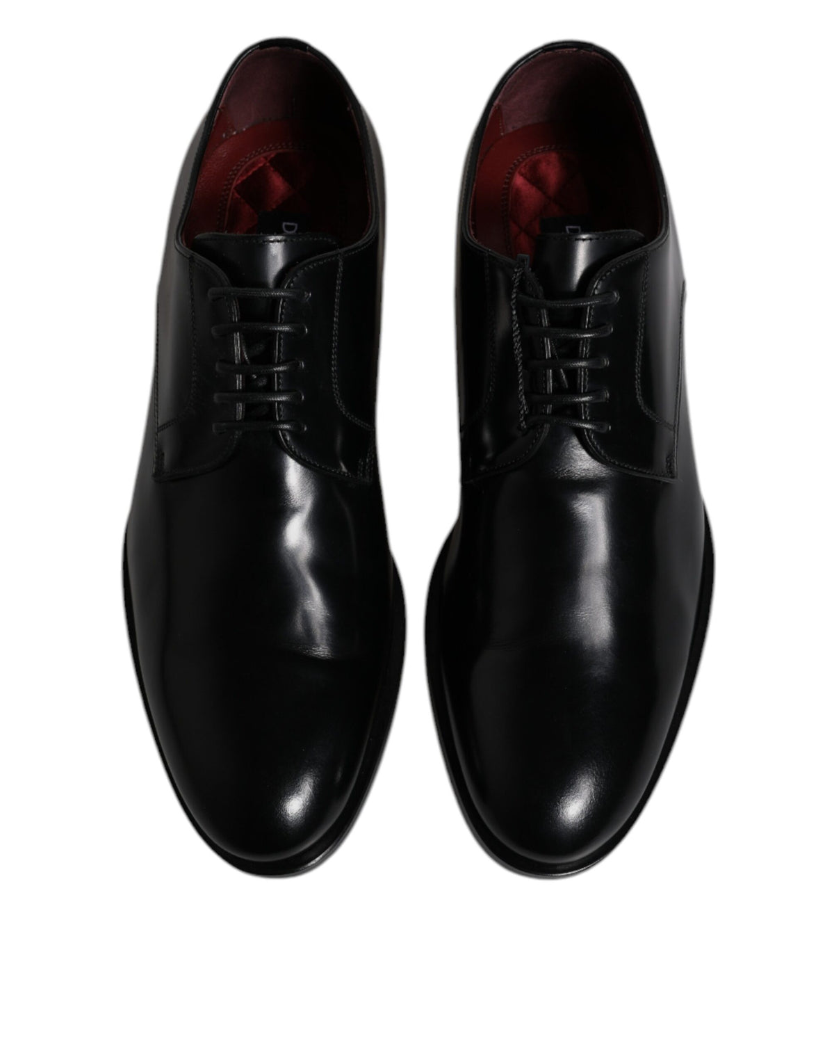 Dolce & Gabbana Men's Calfskin Leather Derby Lace-Up Shoes - Black