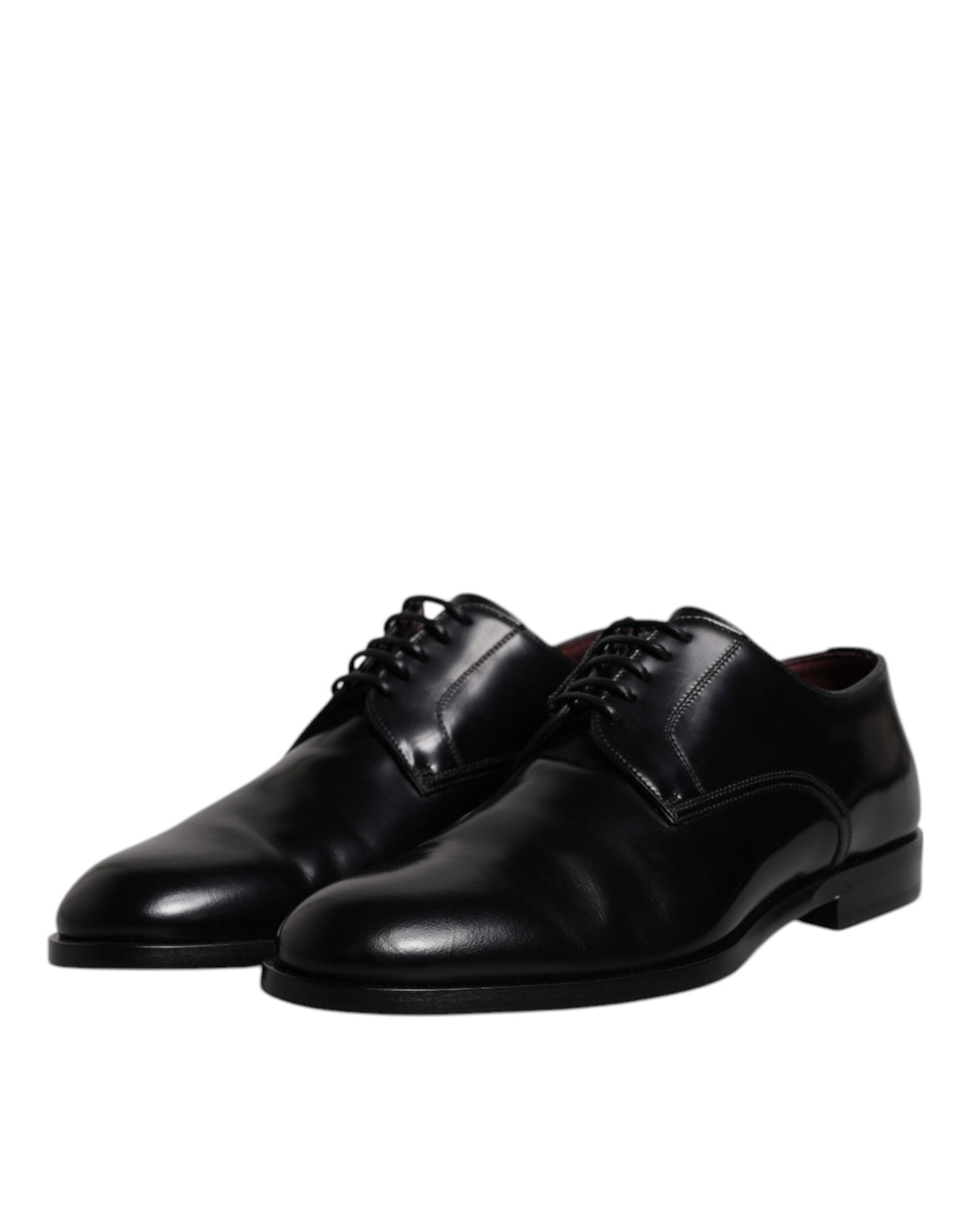 Dolce & Gabbana Men's Calfskin Leather Derby Lace-Up Shoes - Black