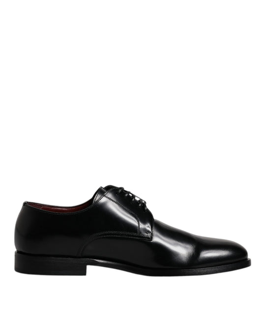 Dolce & Gabbana Men's Calfskin Leather Derby Lace-Up Shoes - Black
