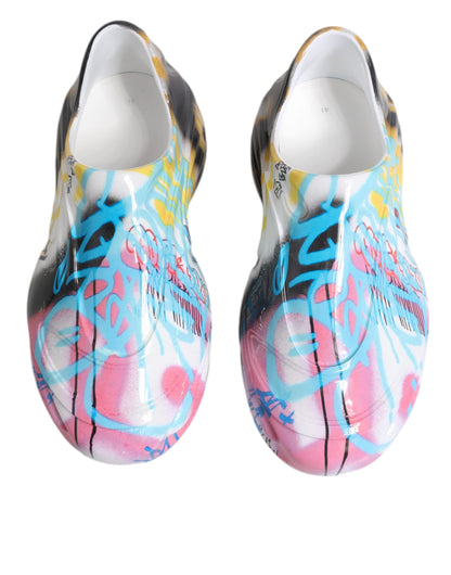 Dolce & Gabbana Men's Low Top Calf Leather & Rubber Sneakers - Multicolor