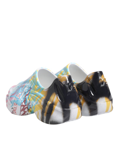 Dolce & Gabbana Men's Low Top Calf Leather & Rubber Sneakers - Multicolor