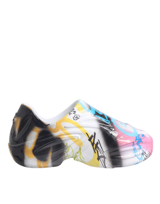 Dolce & Gabbana Men's Low Top Calf Leather & Rubber Sneakers - Multicolor