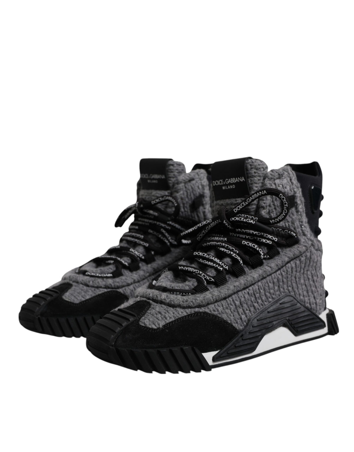 This Lace-Up Shoes by Dolce & Gabbana for women in pvc calf leather cotton nylon & wool black & gray features an exquisite silhouette from the Women's PVC Calf Leather Cotton Nylon & Wool Lace-Up Shoes collection, defined by a sophisticated and elegant .
